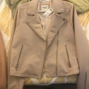 Abercrombie & Fitch moto faux leather jacket brand new with tag.